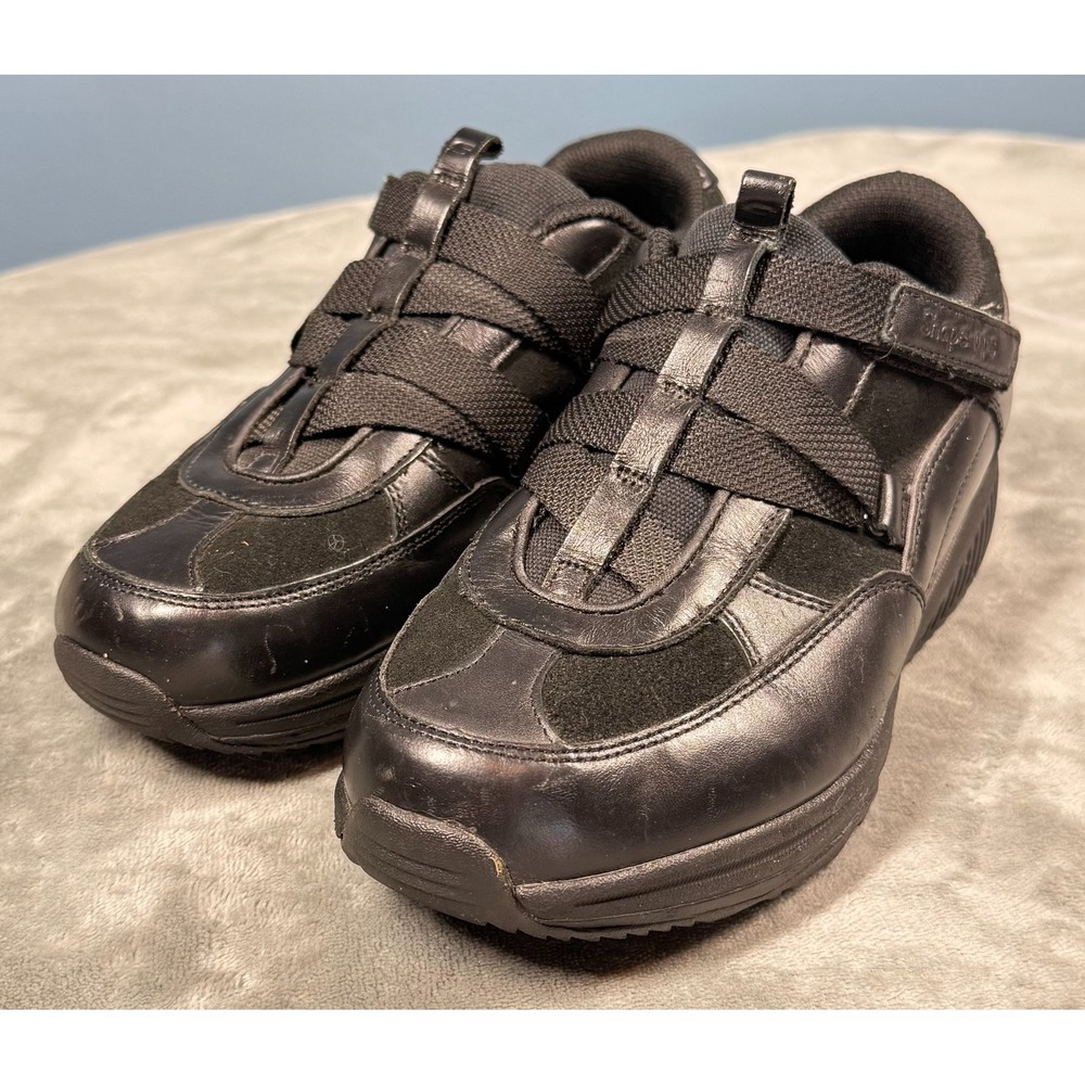 Skechers Shape-Ups Shoes Womens 6.5 Black Leather Toning Walking Sneakers